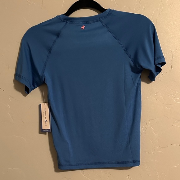 Caribbean Joe Ocean Blue Turtle Tee Boys 7/8 - Picture 3 of 4